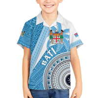 Custom Fiji Rugby Bati Family Matching Off Shoulder Maxi Dress and Hawaiian Shirt Tapa Pattern