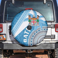 Fiji Rugby Bati Spare Tire Cover Tapa Pattern LT01 Blue - Polynesian Pride