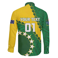 Custom Cook Islands Rugby Kukis Family Matching Off Shoulder Short Dress and Hawaiian Shirt Circle Stars