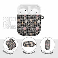 Hawaiian Ocean Seashells AirPods Case Black Palaka Pattern LT01 - Polynesian Pride