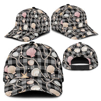 Hawaiian Ocean Seashells Classic Cap Black Palaka Pattern LT01 - Polynesian Pride