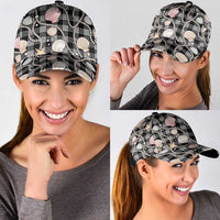 Hawaiian Ocean Seashells Classic Cap Black Palaka Pattern LT01 - Polynesian Pride