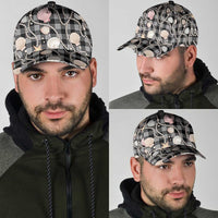 Hawaiian Ocean Seashells Classic Cap Black Palaka Pattern LT01 - Polynesian Pride