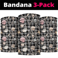Hawaiian Ocean Seashells Neck Gaiter Black Palaka Pattern LT01 package One Size: 25*50cm Black - Polynesian Pride