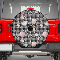 Hawaiian Ocean Seashells Spare Tire Cover Black Palaka Pattern LT01 - Polynesian Pride