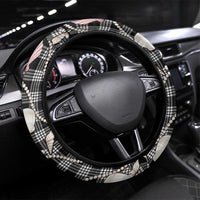 Hawaiian Ocean Seashells Steering Wheel Cover Black Palaka Pattern LT01 Universal Fit Black - Polynesian Pride