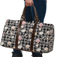 Hawaiian Ocean Seashells Travel Bag Black Palaka Pattern LT01 - Polynesian Pride