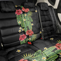 Hawaiian Hibiscus Plumeria Back Car Seat Cover Tropical Leaves