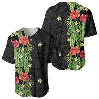 Hawaiian Hibiscus Plumeria Baseball Jersey Tropical Leaves LT01 - Polynesian Pride