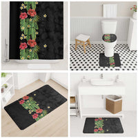 Hawaiian Hibiscus Plumeria Bathroom Set Tropical Leaves LT01 - Polynesian Pride