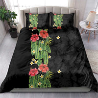 Hawaiian Hibiscus Plumeria Bedding Set Tropical Leaves LT01 - Polynesian Pride