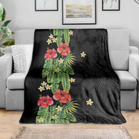 Hawaiian Hibiscus Plumeria Blanket Tropical Leaves LT01 - Polynesian Pride