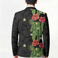 Hawaiian Hibiscus Plumeria Blazer Tropical Leaves LT01 - Polynesian Pride