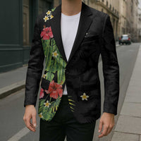 Hawaiian Hibiscus Plumeria Blazer Tropical Leaves LT01 - Polynesian Pride