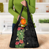 Hawaiian Hibiscus Plumeria Grocery Bag Tropical Leaves LT01 - Polynesian Pride