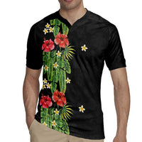 Hawaiian Hibiscus Plumeria Rugby Jersey Tropical Leaves LT01 - Polynesian Pride