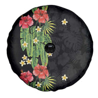 Hawaiian Hibiscus Plumeria Spare Tire Cover Tropical Leaves LT01 - Polynesian Pride