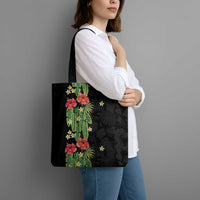 Hawaiian Hibiscus Plumeria Tote Bag Tropical Leaves LT01 - Polynesian Pride