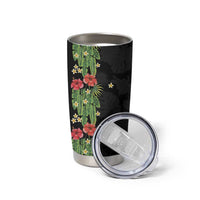 Hawaiian Hibiscus Plumeria Tumbler Cup Tropical Leaves LT01 - Polynesian Pride