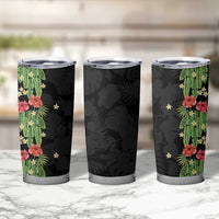 Hawaiian Hibiscus Plumeria Tumbler Cup Tropical Leaves LT01 - Polynesian Pride