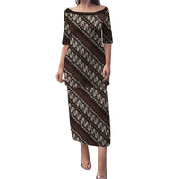 Yogyakarta Parang Batik Motifs Family Matching Puletasi and Hawaiian Shirt Indonesian Traditional Pattern