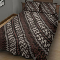 Yogyakarta Parang Batik Motifs Quilt Bed Set Indonesian Traditional Pattern