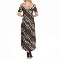 Yogyakarta Parang Batik Motifs Summer Maxi Dress Indonesian Traditional Pattern LT01 - Polynesian Pride