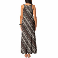 Yogyakarta Parang Batik Motifs Tank Maxi Dress Indonesian Traditional Pattern LT01 - Polynesian Pride