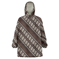 Yogyakarta Parang Batik Motifs Wearable Blanket Hoodie Indonesian Traditional Pattern
