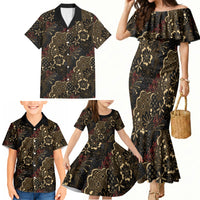 Batik Sekar Jagad Family Matching Mermaid Dress and Hawaiian Shirt Indonesian Traditional Pattern LT01 - Polynesian Pride