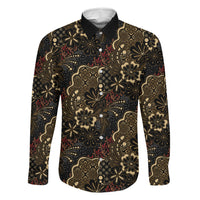 Batik Sekar Jagad Family Matching Off Shoulder Short Dress and Hawaiian Shirt Indonesian Traditional Pattern LT01 Daughter's Dress Black - Polynesian Pride