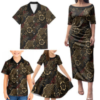 Batik Sekar Jagad Family Matching Puletasi and Hawaiian Shirt Indonesian Traditional Pattern LT01 - Polynesian Pride