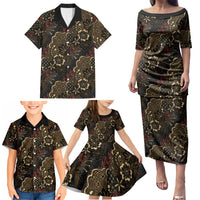 Batik Sekar Jagad Family Matching Puletasi and Hawaiian Shirt Indonesian Traditional Pattern LT01 - Polynesian Pride