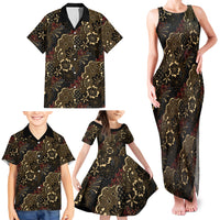 Batik Sekar Jagad Family Matching Tank Maxi Dress and Hawaiian Shirt Indonesian Traditional Pattern LT01 - Polynesian Pride