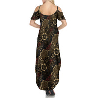 Batik Sekar Jagad Summer Maxi Dress Indonesian Traditional Pattern LT01 - Polynesian Pride