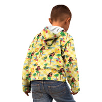 Hawaii Hula Girl Tropical Kid Hoodie Yellow Palaka