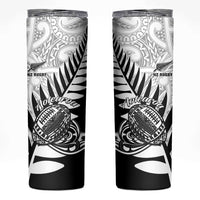 New Zealand Silver Fern Rugby Skinny Tumbler Aotearoa Maori Black Version