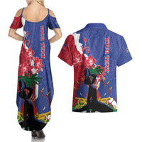 Personalised Haiti Le Marron Inconnu Couples Matching Summer Maxi Dress and Hawaiian Shirt Dashiki Mix Polynesian Pattern LT01 - Polynesian Pride