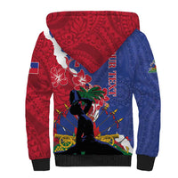 Personalised Haiti Le Marron Inconnu Sherpa Hoodie Dashiki Mix Polynesian Pattern LT01 - Polynesian Pride