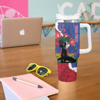 Personalised Haiti Le Marron Inconnu Tumbler With Handle Dashiki Mix Polynesian Pattern LT01 - Polynesian Pride