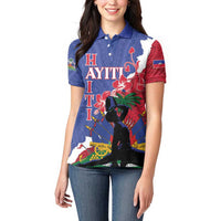 Personalised Haiti Le Marron Inconnu Women Polo Shirt Dashiki Mix Polynesian Pattern