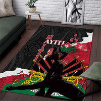 Ayiti Neg Marron Area Rug Dashiki Mix Polynesian Pattern LT01 Black - Polynesian Pride