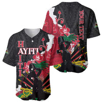 Personalised Ayiti Neg Marron Baseball Jersey Dashiki Mix Polynesian Pattern
