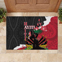 Ayiti Neg Marron Rubber Doormat Dashiki Mix Polynesian Pattern LT01 Black - Polynesian Pride