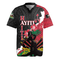 Personalised Ayiti Neg Marron Rugby Jersey Dashiki Mix Polynesian Pattern LT01 Black - Polynesian Pride