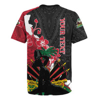 Personalised Ayiti Neg Marron Rugby Jersey Dashiki Mix Polynesian Pattern LT01 - Polynesian Pride