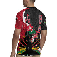 Personalised Ayiti Neg Marron Rugby Jersey Dashiki Mix Polynesian Pattern LT01 - Polynesian Pride