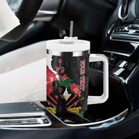 Personalised Ayiti Neg Marron Tumbler With Handle Dashiki Mix Polynesian Pattern LT01 - Polynesian Pride
