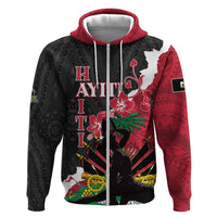 Personalised Ayiti Neg Marron Zip Hoodie Dashiki Mix Polynesian Pattern