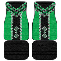 Green Niho Taniwha Mix Poutama Car Mats Unique Taniko Aotearoa LT01 - Polynesian Pride